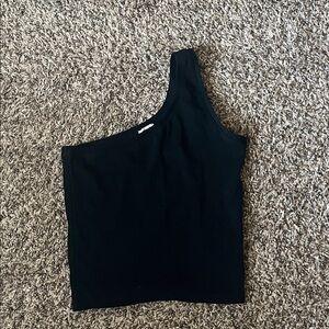 Cotton On Black One-Shoulder Tank Top